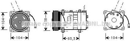 Ava Quality Cooling AL K014 - Компрессор кондиционера autospares.lv