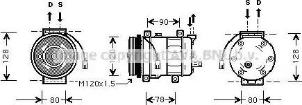 Ava Quality Cooling AL K010 - Компрессор кондиционера autospares.lv