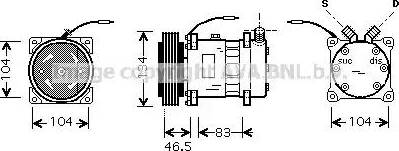 Ava Quality Cooling AL K104 - Компрессор кондиционера autospares.lv