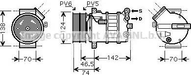 Ava Quality Cooling AL K106 - Компрессор кондиционера autospares.lv