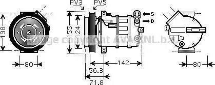 Ava Quality Cooling AL K107 - Компрессор кондиционера autospares.lv