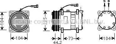 Ava Quality Cooling ALK113 - Компрессор кондиционера autospares.lv