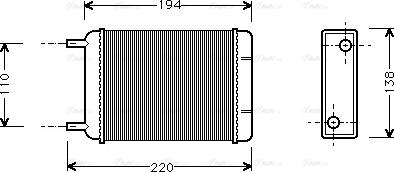 Ava Quality Cooling AU 6049 - Теплообменник, отопление салона autospares.lv