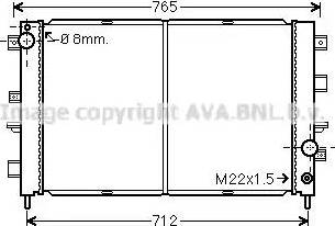 Ava Quality Cooling AU2220 - Радиатор, охлаждение двигателя autospares.lv