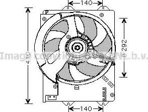 Ava Quality Cooling AU 7504 - Вентилятор, охлаждение двигателя autospares.lv