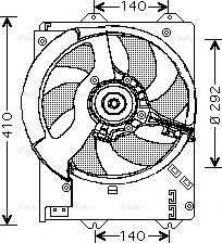 Ava Quality Cooling AU 7501 - Вентилятор, охлаждение двигателя autospares.lv