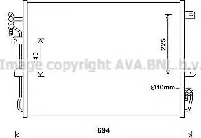 Ava Quality Cooling AUA5215 - Конденсатор кондиционера autospares.lv