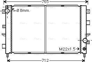 Ava Quality Cooling AUA2220 - Радиатор, охлаждение двигателя autospares.lv