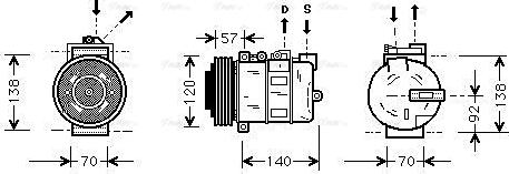 Ava Quality Cooling AUAK056 - Компрессор кондиционера autospares.lv