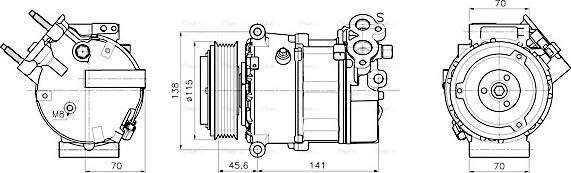 Ava Quality Cooling AUAK354 - Компрессор кондиционера autospares.lv