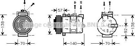 Ava Quality Cooling AU K056 - Компрессор кондиционера autospares.lv