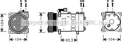 Ava Quality Cooling AU K156 - Компрессор кондиционера autospares.lv