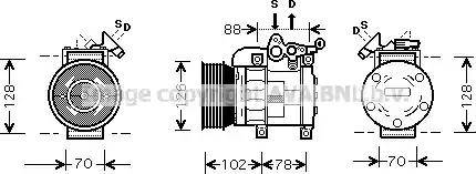 Ava Quality Cooling AU K169 - Компрессор кондиционера autospares.lv