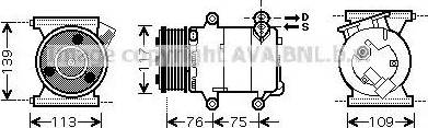 Ava Quality Cooling AU K185 - Компрессор кондиционера autospares.lv