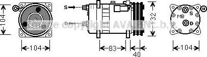 Ava Quality Cooling AUK200 - Компрессор кондиционера autospares.lv