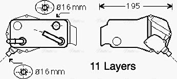 Ava Quality Cooling BW3351 - Масляный радиатор, автоматическая коробка передач autospares.lv