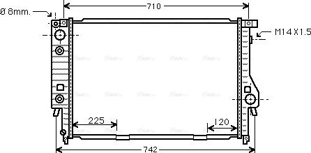 Ava Quality Cooling BW 2094 - Радиатор, охлаждение двигателя autospares.lv