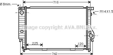 Ava Quality Cooling BW 2095 - Радиатор, охлаждение двигателя autospares.lv