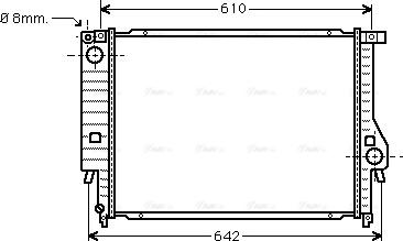 Ava Quality Cooling BW 2096 - Радиатор, охлаждение двигателя autospares.lv