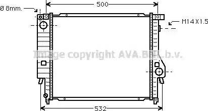 Ava Quality Cooling BW 2098 - Радиатор, охлаждение двигателя autospares.lv