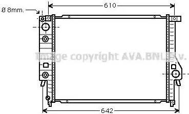 Ava Quality Cooling BW 2097 - Радиатор, охлаждение двигателя autospares.lv