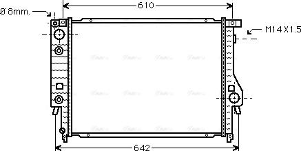 Ava Quality Cooling BW 2048 - Радиатор, охлаждение двигателя autospares.lv