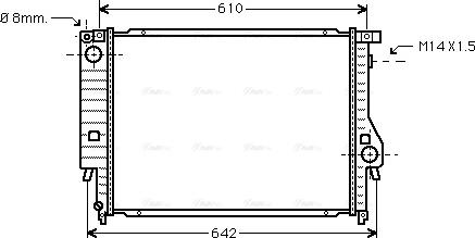 Ava Quality Cooling BW 2047 - Радиатор, охлаждение двигателя autospares.lv