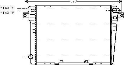 Ava Quality Cooling BW 2057 - Радиатор, охлаждение двигателя autospares.lv