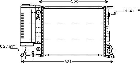 Ava Quality Cooling BW 2084 - Радиатор, охлаждение двигателя autospares.lv