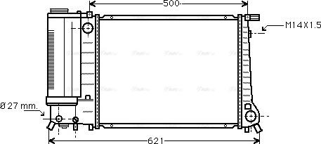 Ava Quality Cooling BW 2083 - Радиатор, охлаждение двигателя autospares.lv