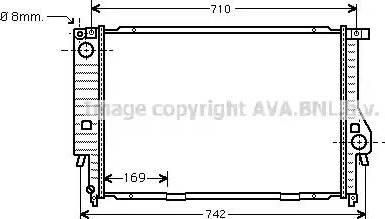 Ava Quality Cooling BW 2194 - Радиатор, охлаждение двигателя autospares.lv