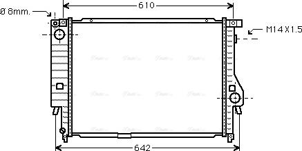 Ava Quality Cooling BW 2144 - Радиатор, охлаждение двигателя autospares.lv