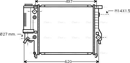 Ava Quality Cooling BW 2146 - Радиатор, охлаждение двигателя autospares.lv