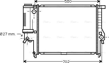 Ava Quality Cooling BW 2140 - Радиатор, охлаждение двигателя autospares.lv