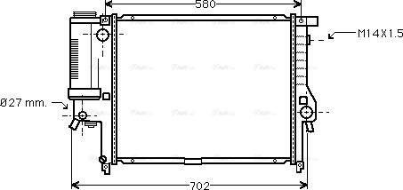 Ava Quality Cooling BW 2142 - Радиатор, охлаждение двигателя autospares.lv