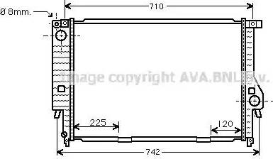 Ava Quality Cooling BW 2159 - Радиатор, охлаждение двигателя autospares.lv