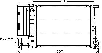 Ava Quality Cooling BW 2163 - Радиатор, охлаждение двигателя autospares.lv