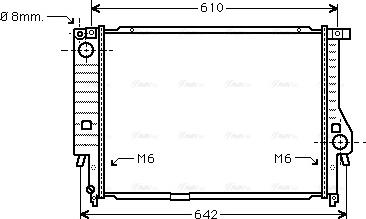 Ava Quality Cooling BW 2167 - Радиатор, охлаждение двигателя autospares.lv