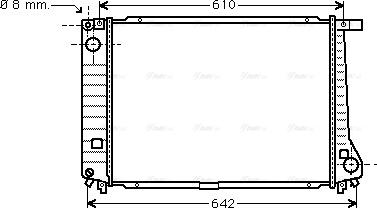 Ava Quality Cooling BW 2104 - Радиатор, охлаждение двигателя autospares.lv