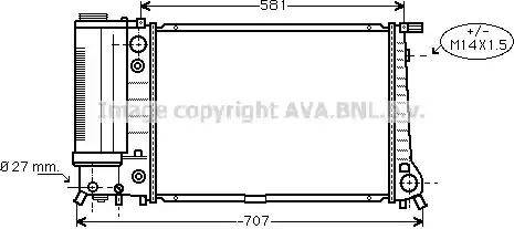 Ava Quality Cooling BW 2105 - Радиатор, охлаждение двигателя autospares.lv