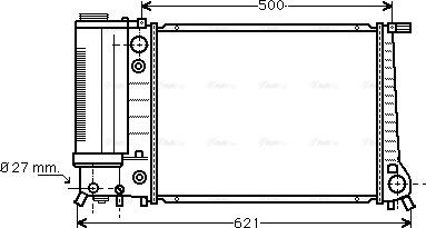 Ava Quality Cooling BW 2106 - Радиатор, охлаждение двигателя autospares.lv