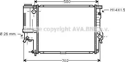 Ava Quality Cooling BW 2186 - Радиатор, охлаждение двигателя autospares.lv