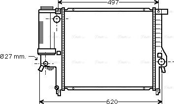 Ava Quality Cooling BW 2139 - Радиатор, охлаждение двигателя autospares.lv