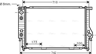 Ava Quality Cooling BW 2134 - Радиатор, охлаждение двигателя autospares.lv