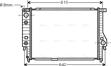 Ava Quality Cooling BW 2136 - Радиатор, охлаждение двигателя autospares.lv