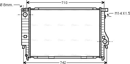 Ava Quality Cooling BW 2138 - Радиатор, охлаждение двигателя autospares.lv