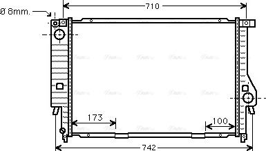 Ava Quality Cooling BW 2133 - Радиатор, охлаждение двигателя autospares.lv