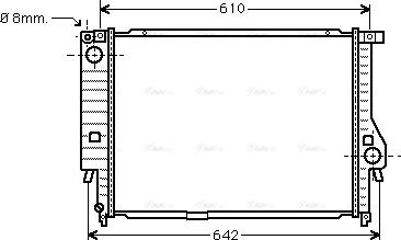 Ava Quality Cooling BW 2132 - Радиатор, охлаждение двигателя autospares.lv