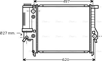 Ava Quality Cooling BW 2125 - Радиатор, охлаждение двигателя autospares.lv