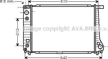 Ava Quality Cooling BW 2126 - Радиатор, охлаждение двигателя autospares.lv